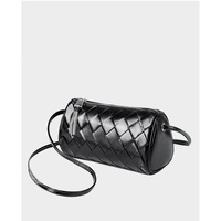 Women Trendy Small Shoulder Bag Genuine Leather Hobo Handbags Black - Thumbnail 2