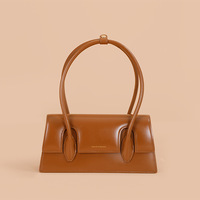 Genuine Leather Women's Beach Bag Shoulder Bag Brown - Thumbnail 1