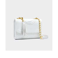 Genuine Leather Women Medium Top Handle Handbags White - Thumbnail 2