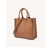 Genuine Leather Womens Handbags Ladies Purse Satchel Shoulder Bags Brown - Thumbnail 1