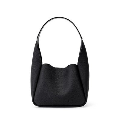 Genuine leather women handbags large shoulder bag leather work bags black - Thumbnail 3