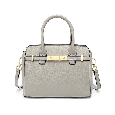 Genuine Leather Womens Purses and Handbags Shoulder Bag Grey