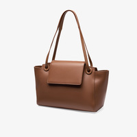 Women Genuine Leather Crossbody Bags Women's Tote Shoulder Bag Brown - Thumbnail 1