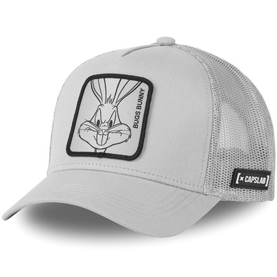 Baseball cap adjustable size mens and womans mesh caps bugs bunny grey
