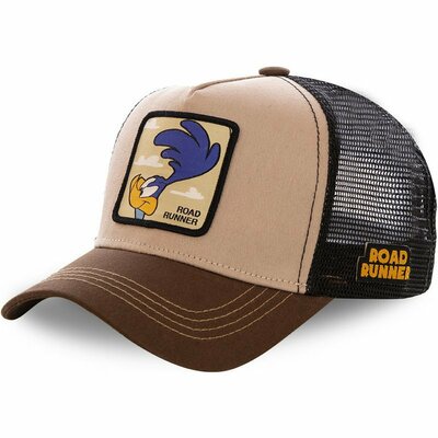 Baseball cap adjustable size mens and womans mesh caps road runner khaki