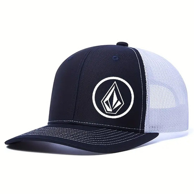 The World Trucker Baseball Cap Hat-Unisex Diamond Blue White