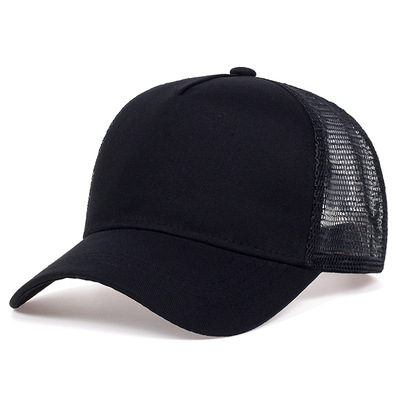 Summer mesh baseball cap for men women trucker mesh hat baseball hats outdoor sports running hat black - Thumbnail 2