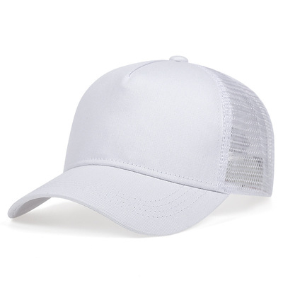 Summer Mesh Baseball Cap for Men Women Trucker Mesh Hat Baseball Hats Outdoor Sports Running hat White