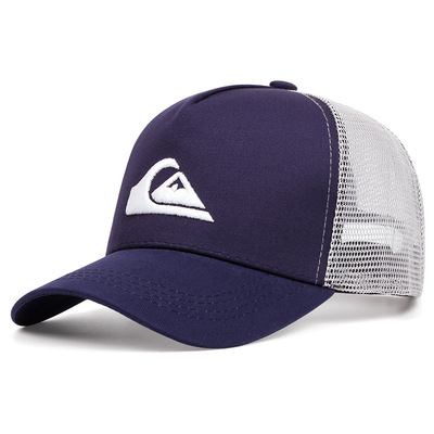 Quick Dry Baseball Cap Mesh Snapback Hat Sun and Rain Protection Golf Ball Cap Blue White