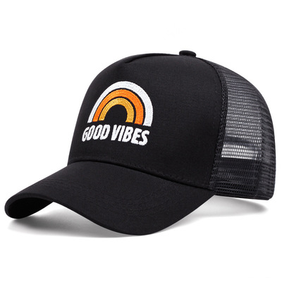 Baseball cap good vibes black - Thumbnail 3