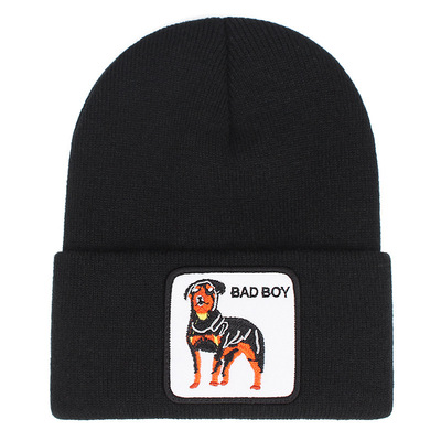 BAD BOY Embroidery Beanie Hat Unisex Knit Cuffed Cap Women Men Gift Black
