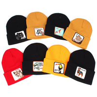 QUEEN Embroidery Beanie Hat Unisex Knit Cuffed Cap Women Men Gift White - Thumbnail 1