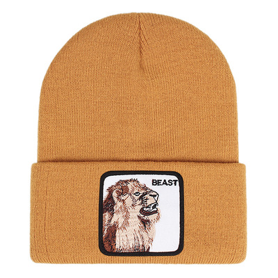 BEAST Embroidery Beanie Hat Unisex Knit Cuffed Cap Women Men Gift Yellow