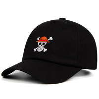 One Piece Embroidered Baseball Cap Skull Cotton Peaked Cap - Thumbnail 1