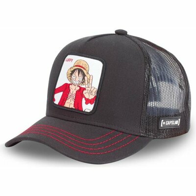 Luffy embroidered baseball cap black - Thumbnail 2