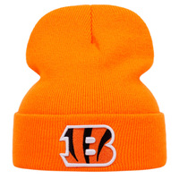 Embroidered Winter Warm Woolen Hat With Letter B Orange - Thumbnail 1