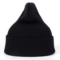 Venom Embroidered Hat Winter Warm Woolen Hat Black - Thumbnail 2