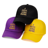 I FEEL LIKE KOBE Embroidered Baseball Cap Outdoor Peaked Cap Purple - Thumbnail 1