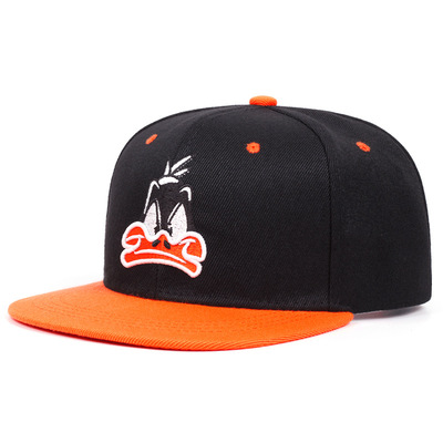 Duck embroidered baseball hat flat edge hip hop hat multi - Thumbnail 1