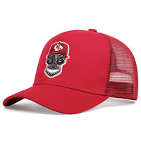 Embroidered Of KC Baseball Cap Outdoor Sports Mesh Peaked Cap Red - Thumbnail 1