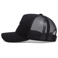Embroidered Of Knight Baseball Cap Outdoor Sports Mesh Peaked Cap Black - Thumbnail 2