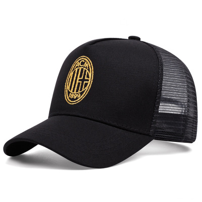 Acm1899 football tournament baseball hat outdoor sports mesh peaked cap black gold logo - Thumbnail 3