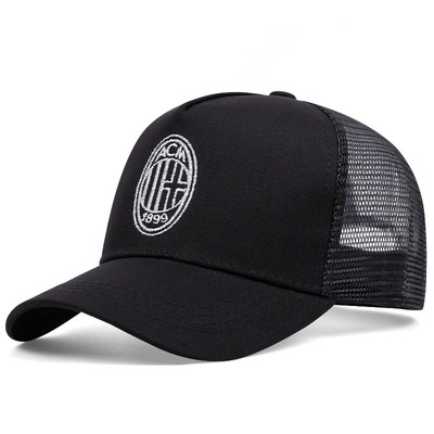 Acm1899 football tournament baseball hat outdoor sports mesh peaked cap black silver logo - Thumbnail 3