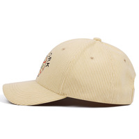 New York 1920 Corduroy Embroidered Baseball Hat Winter Outdoor Sports Peaked Cap Cream - Thumbnail 2