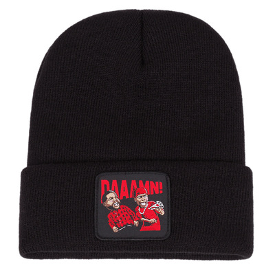 Daaamn embroidered knitted hat winter warm men's and women's outdoor knitted hat black