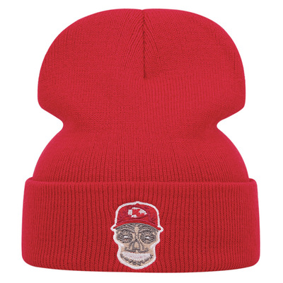 Kc embroidered knitted hat winter warm men's and women's outdoor knitted hat red - Thumbnail 5