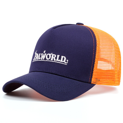 Embroidered of palworld baseball caps outdoor sports mesh peaked cap multi - Thumbnail 3
