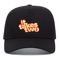 Embroidered Of IT TAKES Baseball Caps Outdoor Sports Mesh Peaked Cap Black - Thumbnail 1