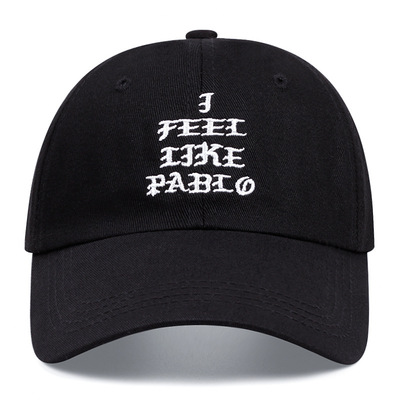 Embroidered of i feel like pablo baseball caps outdoor sports peaked cap black - Thumbnail 1