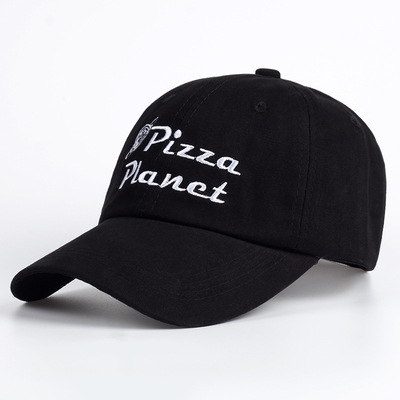 Embroidered of pizza planet baseball caps outdoor sports peaked cap black - Thumbnail 4