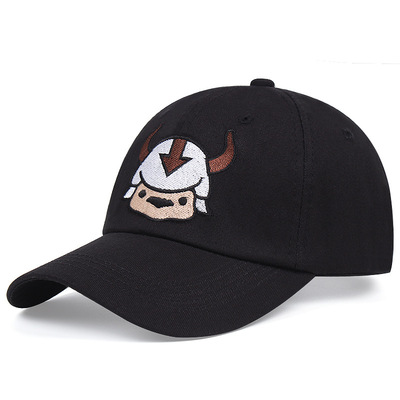 Embroidered of sheep baseball caps outdoor sports peaked cap black
