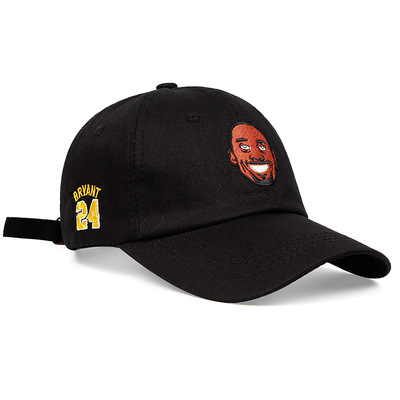 Kobe 24 Cotton Embroidered Baseball Cap Black