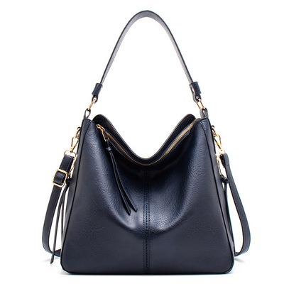 Women??s leather handbag shoulder bag blue - Thumbnail 3