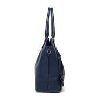 Large Capacity Women's Crossbody Handbag Two Piece Blue - Thumbnail 1
