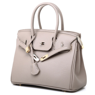 Fashion platinum bag cross shoulder women's handbag grey - Thumbnail 2