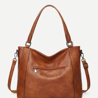 Women's Shoulder Crossbody Bag Brown - Thumbnail 2