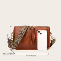 Bohemian Crossbody Bag Brown - Thumbnail 1