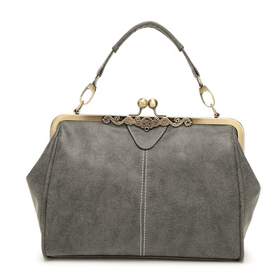 New women's handbag diagonal cross bag grey - Thumbnail 4