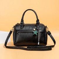 Fashion Large Capacity Crossbody Bag Shoulder Bag Black - Thumbnail 2