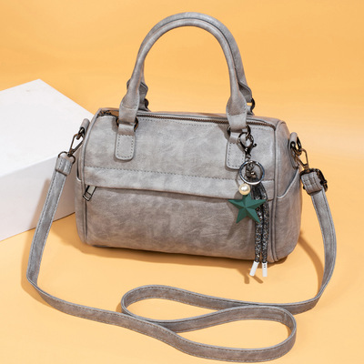 Fashion large capacity crossbody bag shoulder bag grey - Thumbnail 1