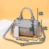 Fashion Large Capacity Crossbody Bag Shoulder Bag Grey - Thumbnail 1