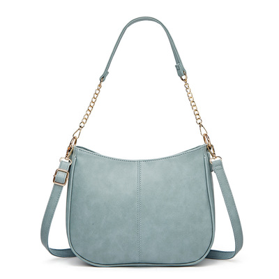 Fashion soft leather women's handbag ladies shoulder tote bag blue - Thumbnail 2