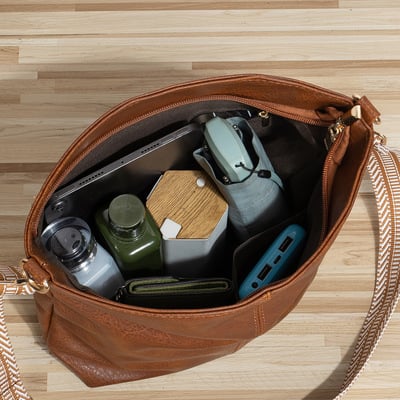 Women shoulder bag vintage crossbody purse handbag brown