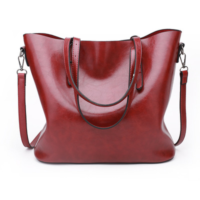 Women top handle satchel handbags shoulder bag messenger tote bag red - Thumbnail 2