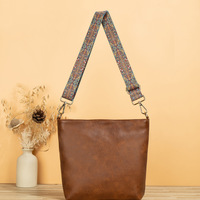 Women Trendy Cresent Shoulder Bag Hobo Handbags Brown - Thumbnail 1