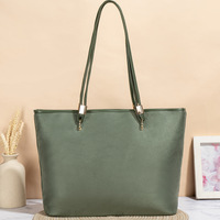Women Vegan Leather Top Handle Shoulder Purses and Handbags Green - Thumbnail 2